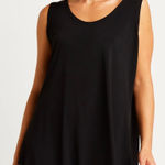 Planet by Lauren black art to wear Lagan look Sharkbite Hem Matt Jersey Tank 3 Size L Photo 0