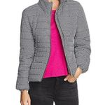 Vince Camuto Puffer Jacket Women Medium Zip Up Houndstooth Print Black White NWT Photo 0