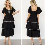 Baltic Born  Madrid Black Tiered Midi Dress Photo 0