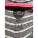 Life is Good Striped Listen To Your Heart Shirt Woman’s Size Medium-Holes Flaw Photo 5