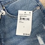 Good American NWT  Good Curve Shorts High Waist Raw Hem Blue Womens Size 0 Photo 5