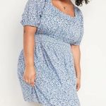 Old Navy floral smocked waist defined puff sleeves Size Medium Photo 0