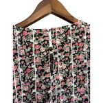 After Market  Floral Print Blouse Top White Lace Trimmed Puff Sleeve M‎ Photo 4