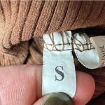 Brown Ribbed Mock Neck Bodysuit Photo 6