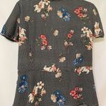 Sugar High  Gingham Floral Ruffled Wrap Blouse Womens L Romantic Flutter Sleeve Photo 2