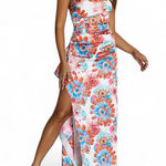 Hello Molly  Different Love One Shoulder Satin Floral Maxi Dress 6 Photo 0