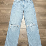 Abercrombie & Fitch The 90's Relaxed High Rise Distressed Stretch Blue Jeans 26 Photo 0
