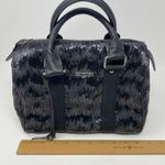 Miss Me  Y2K Black Silver Handbag Shiny Bowler Saddle Lock Key Charms GUC 2000s Photo 7