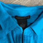 Grace Elements NWT Women’s  Large Blue Button Down Long Sleeve Shirt Photo 2
