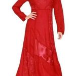The Paragon Red Jacquard Satin Maxi Dress Size Medium Photo 1