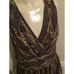 #13 Women's Shirred Surplice Silk Chain Link Print Dress by Spiegel, Size: 10 Photo 4