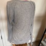 Womens Hunkenmoller Bow ruffled lace long sleeve top size large Gray Photo 5