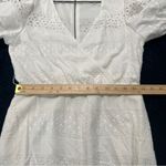 Alice + Olivia  Eyelet Lace Romper Wrap Puff Sleeve White Exposed Zipper Size‎ 6 Photo 12