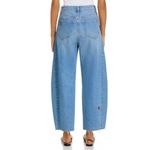 Driftwood Free People  Parker High Rise Barrel Love Notes Embroidery Jeans Sz 32 Photo 2