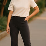 Aerie  Corduroy‎ Flare Leggings Pants Womens Large Regular Gray Casual Stretch Photo 0