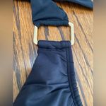 Spanx  Swim Tankini Womens 8 Black Swim Suit Halter Top ONLY Gold Detail NWT Photo 4