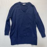 Thyme + Honey Oversized V-neck Sweater Size 1X blue black knit Photo 4