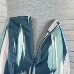 NY & Comp. Paint Stroke Print Stretch Scuba Knit Pencil Skirt Blue Grey‎ 2 Photo 5