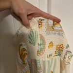 Paper Heart  Destination Travel Graphic Strapless Linen Maxi Dress Size Medium Photo 5