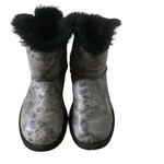UGG Women’s  boots size 6 mini Bailey bow snake print sheepskin casual boots Photo 6