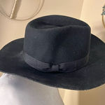 Black 100% Wool Felt Cowboy Rancher Hat Photo 0