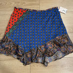 Free People NWT  Dance This Way Printed Skirt Red Ruffle Mini Size 12 *READ Photo 0