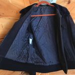 VINTAGE MADE IN FRANCE BLUE FAUX FUR COLLAR JACKET Size M Photo 2