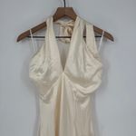 Lulus Ivory Halter Maxi Dress Formal Gown Sleeveless Evening Party Size S Photo 4