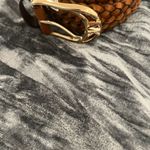 Michael Kors Braided Tan Leather Belt with Gold Buckle Size S/M Photo 2