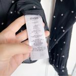 Maje  • Laone embroidered blouse top v-neck black crepe star print Photo 9