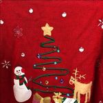 No Boundaries  red pullover ugly Christmas sweater Photo 1