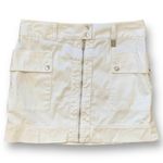 Michael Kors Skirt White Zip Front Cargo Pocket Ultra Mini Cotton Blend Photo 1