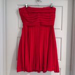 Rachel Roy RSVP Lipstick Red‎ Pleated Strapless Mini Dress Size 8 Red Photo 1