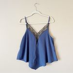 ZARA | Navy Blue Lace Lingerie Style Tank Top Sz L Photo 3
