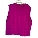 Athleta Bright Pink Zip-Up Sleeveless Activewear Top 3X Lightweight Stretchy & S Photo 0