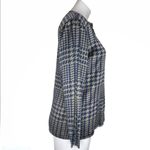 Saks 5th Avenue SAKS FIFTH AVENUE Spitalnick 100% Silk Houndstooth Shirt Size 6 VINTAGE Photo 1