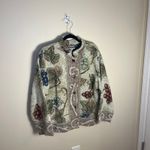 Sugar Street Weavers Jacket Large Multicolor Woven Tapestry Cardigan Green Photo 4