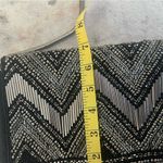 H&M Black Beaded Detail with Silver Metal Strap Bag Photo 5