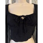 Kirious  Los Angeles Black Leopard Print Fairy Goth Crop top Size  Medium Photo 2