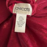 Chico's Chico’s Size 2 (Size L / 12–14) Neva Crimson Linen-Blend Zip-Up Blazer Jacket Photo 7