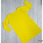 Eileen Fisher  mustard yellow long cap sleeve shirt dress with oversized pockets Photo 0