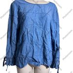 Banana Republic  Blue Chambry Top Open Sleeves 100% Lyocell Made in Portugal Sz S Photo 1