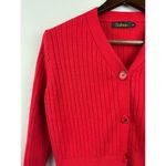 Women’s Satuun Medium Bright Red Cropped Cardigan Photo 1