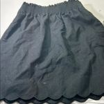J.Crew Black Mini Skirt with Scalloped Hem Photo 6