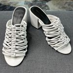 Rebecca Minkoff Calanthe White Sandal 11 Strappy Slip On 3.5" Heel Photo 1