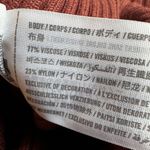 Abercrombie & Fitch A&F Ribbed Dark Brown Bodysuit Square Neck Thong Neutral Minimalist Long Sleeve Photo 5