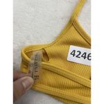 Zaful  Women's Bikini Top Mustard Yellow Size 4 Ribbed Wireless Photo 2
