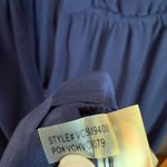 Vince Camuto Navy Blouson Halter Gold Choker Jumpsuit 4 Photo 10