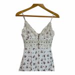 FP Intimately Out & About Maxi Slip Dress Floral XS Boho Coquette Victorian Lace Black Photo 2