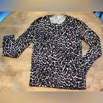 J.Crew Women’s Size Medium 100% Cotton Leopard Teddie Sweater Photo 3